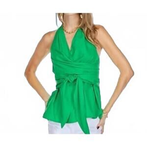 NEW JOY JOY halter tie tank top in green